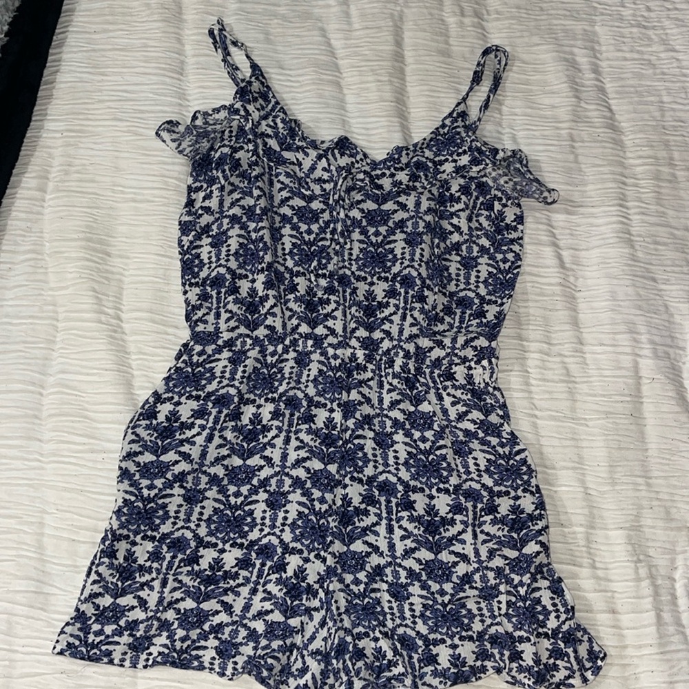 Promesa Blue Flower Romper